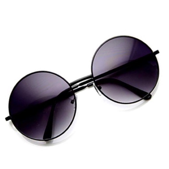 new ☻ Oversize Round Metal Sunnies ☻ Lavender Lens - Picture 3 of 8